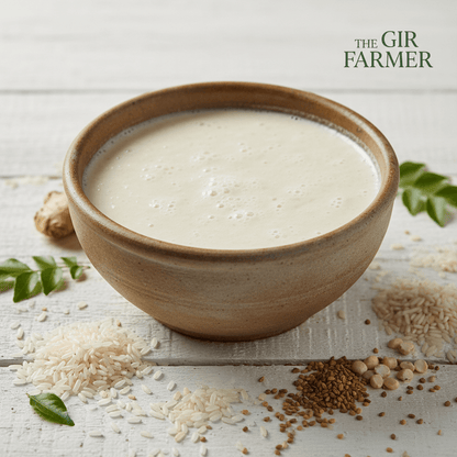 Uttapam Flour from THE GIR FARMER in a brown bowl, perfect for making traditional South Indian uttapam