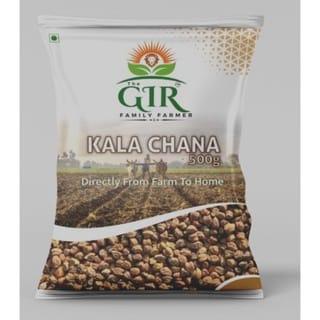 GIR Farmer Kala Desi Chana: Farm-Fresh Whole Black Chickpeas - 250gTHE GIR FARMER