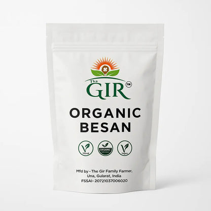 THE GIR FARMER Organic Besan Flour in eco-friendly packaging for healthy cooking