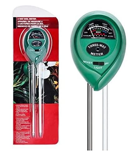 Best soil meter for home gardening three-way moisture light and pH meter with dual probes