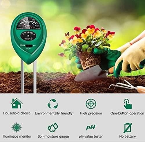 Best soil meter for home gardening with moisture gauge pH tester and easy one-button operation