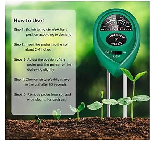 Best soil meter for home gardening with moisture ph and light measurement in garden soil