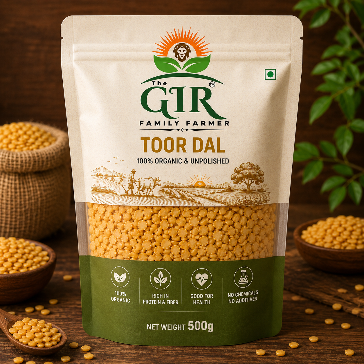 Organic Natural Tur Dal - Organic Lentils