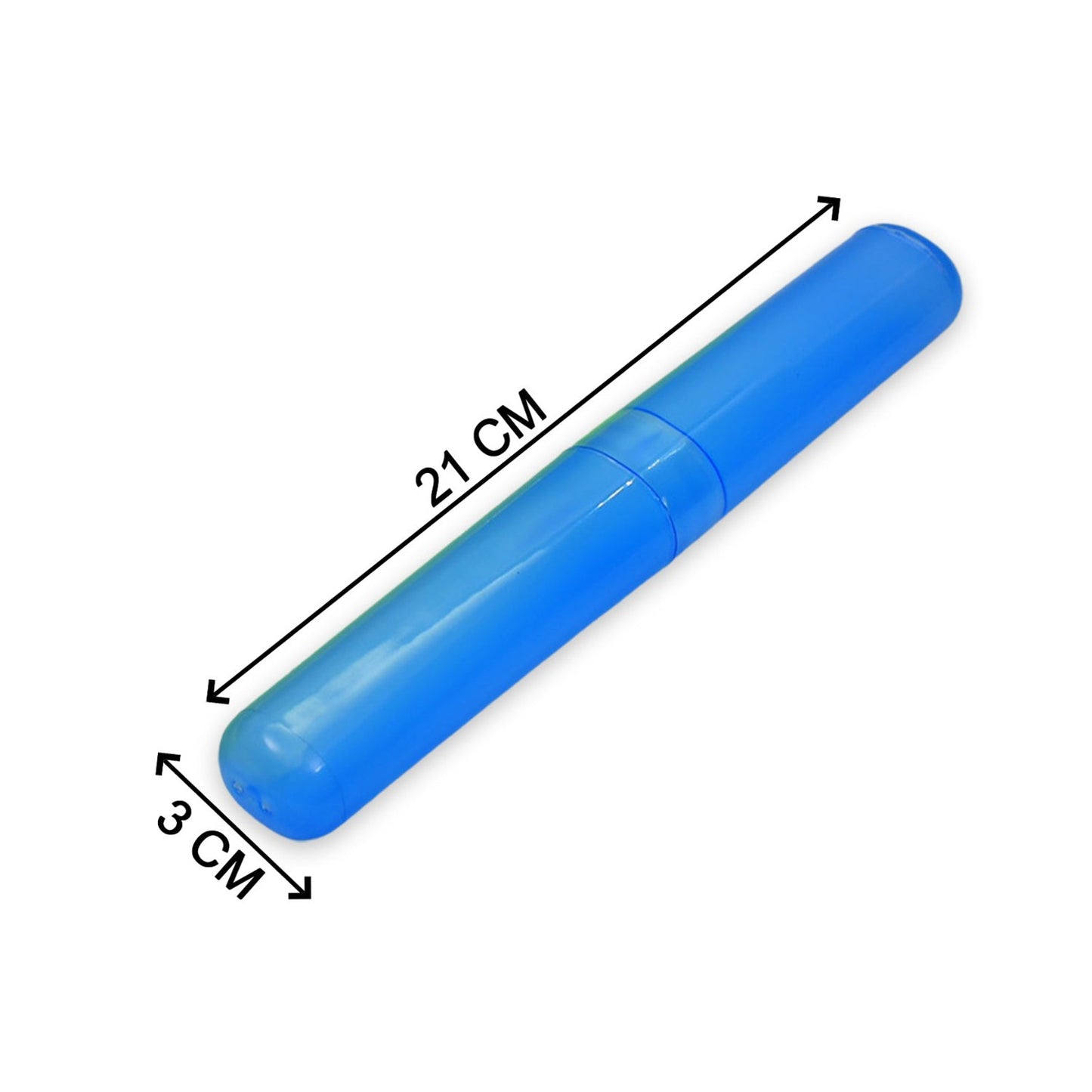 Blue toothbrush travel covers designed for easy portability and protection of toothbrushes