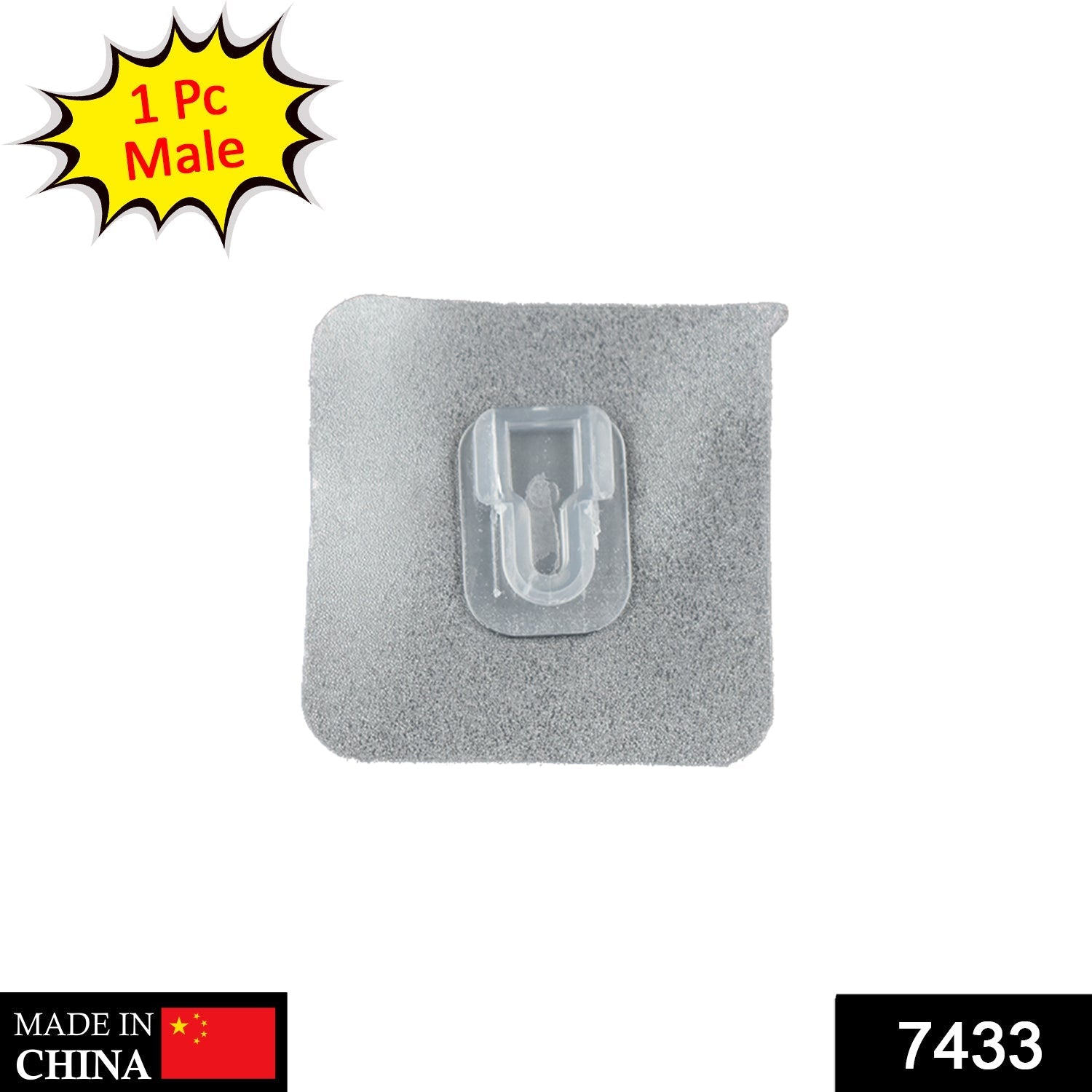 Transparent adhesive hook for wall, strong hold for hanging items and home organization