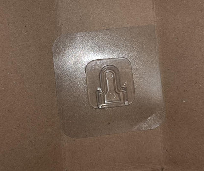 Transparent adhesive hook for wall designed for easy mounting without damage