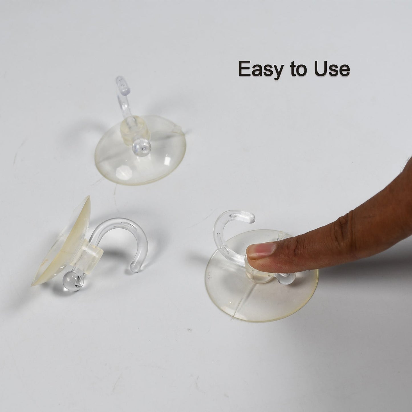 GlimmerHome transparent rubber vacuum hangers displayed with easy to use design for home organization