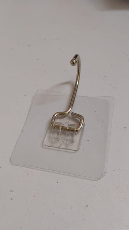 Transparent stainless steel wall hooks designed for easy installation and maximum durability