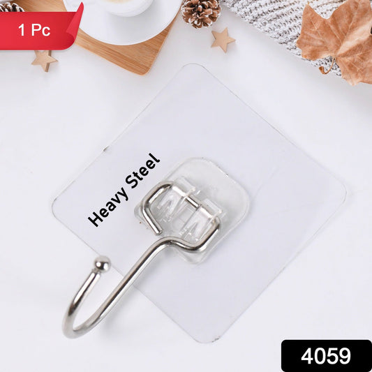 Transparent stainless steel wall hooks designed for strong, durable hanging solutions in home improvement
