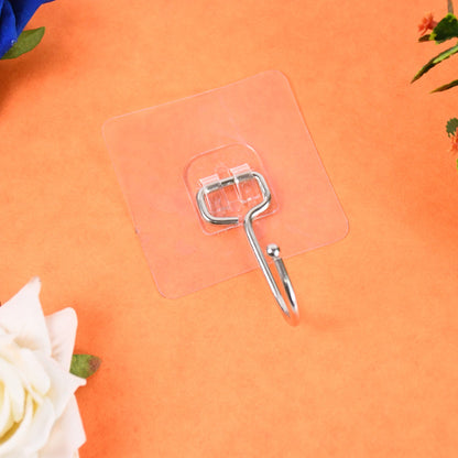 Transparent stainless steel wall hooks for secure and stylish home organization