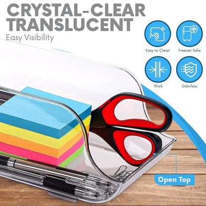 Transparent Plastic Storage Bin Box (35x16cm / 1 Pc) Your Brand