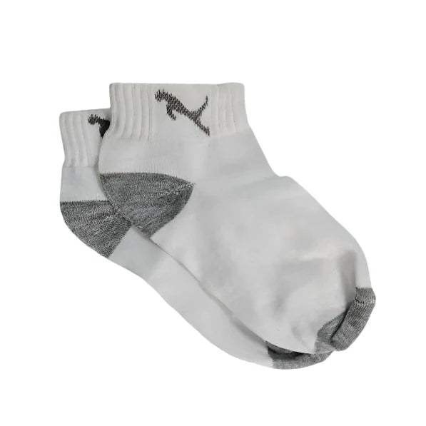 White and gray trendy printed socks with logo for casual wear and comfort