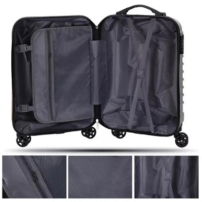 Inside view of Your Brand trolley bag set for men and women with spacious compartments and durable design