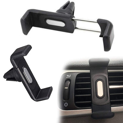 Universal car air vent phone holder designed for secure device mounting in vehicles