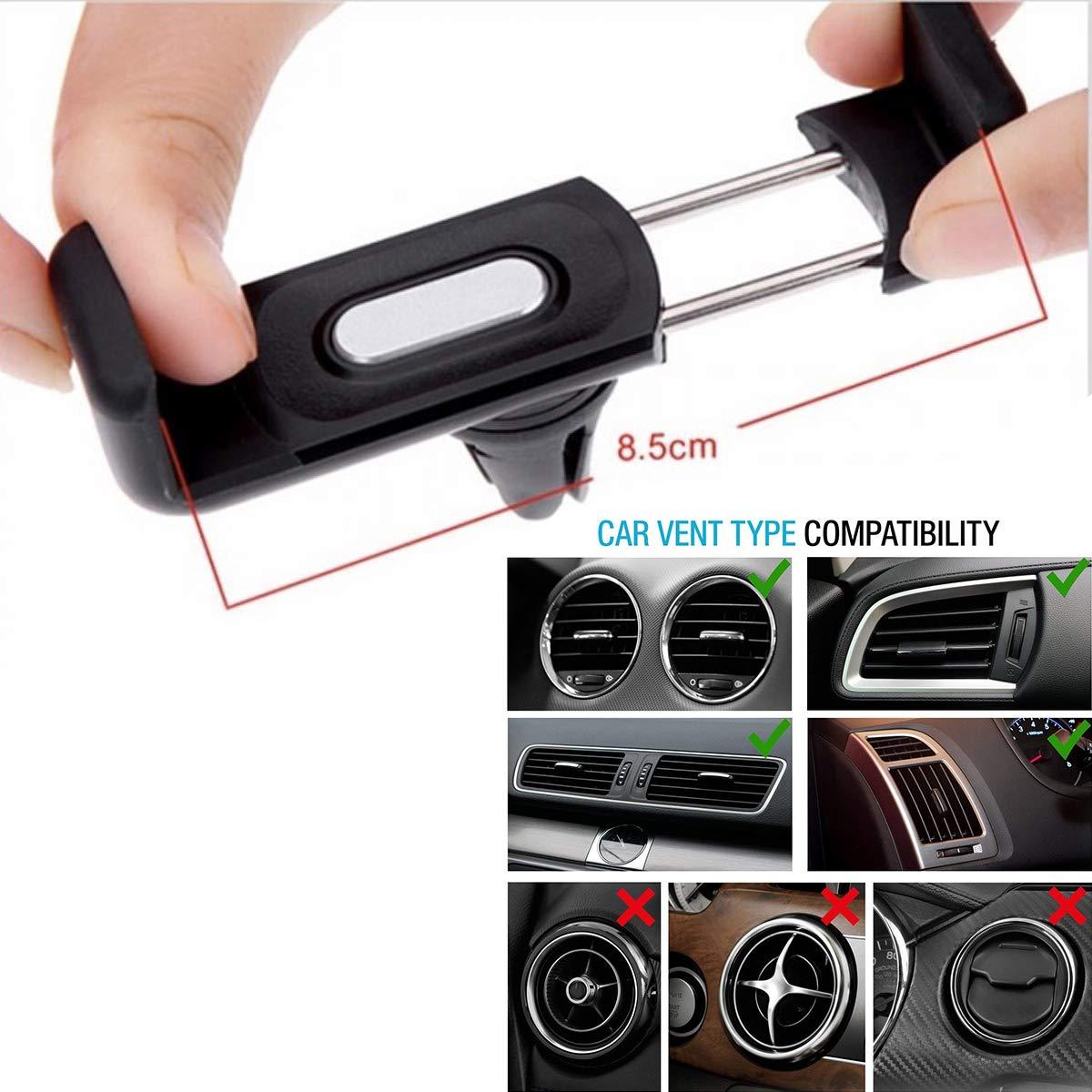 Universal car air vent phone holder designed for easy installation and compatibility with various air vents