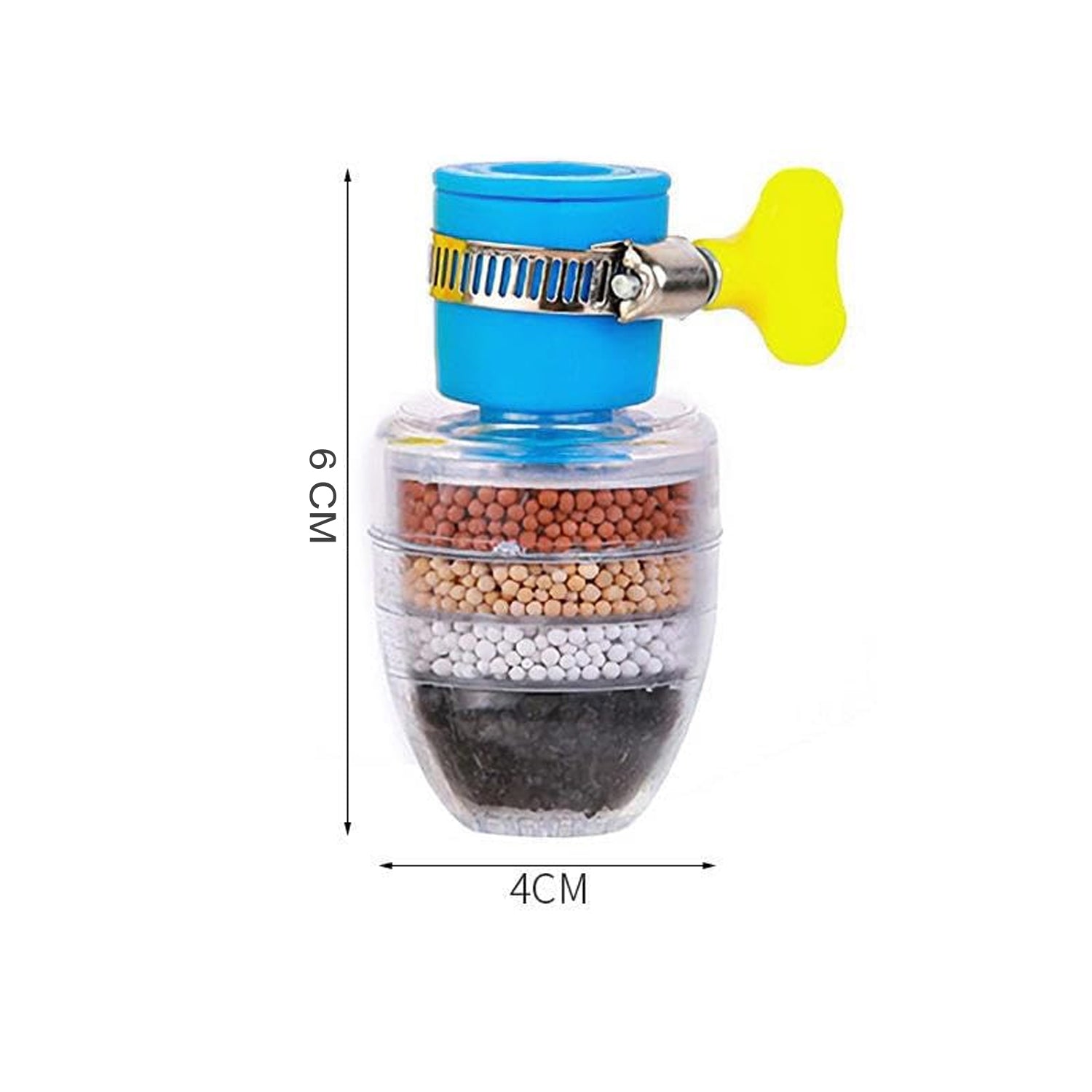 Universal faucet water filter with multi-layer filtration for clean drinking water at home