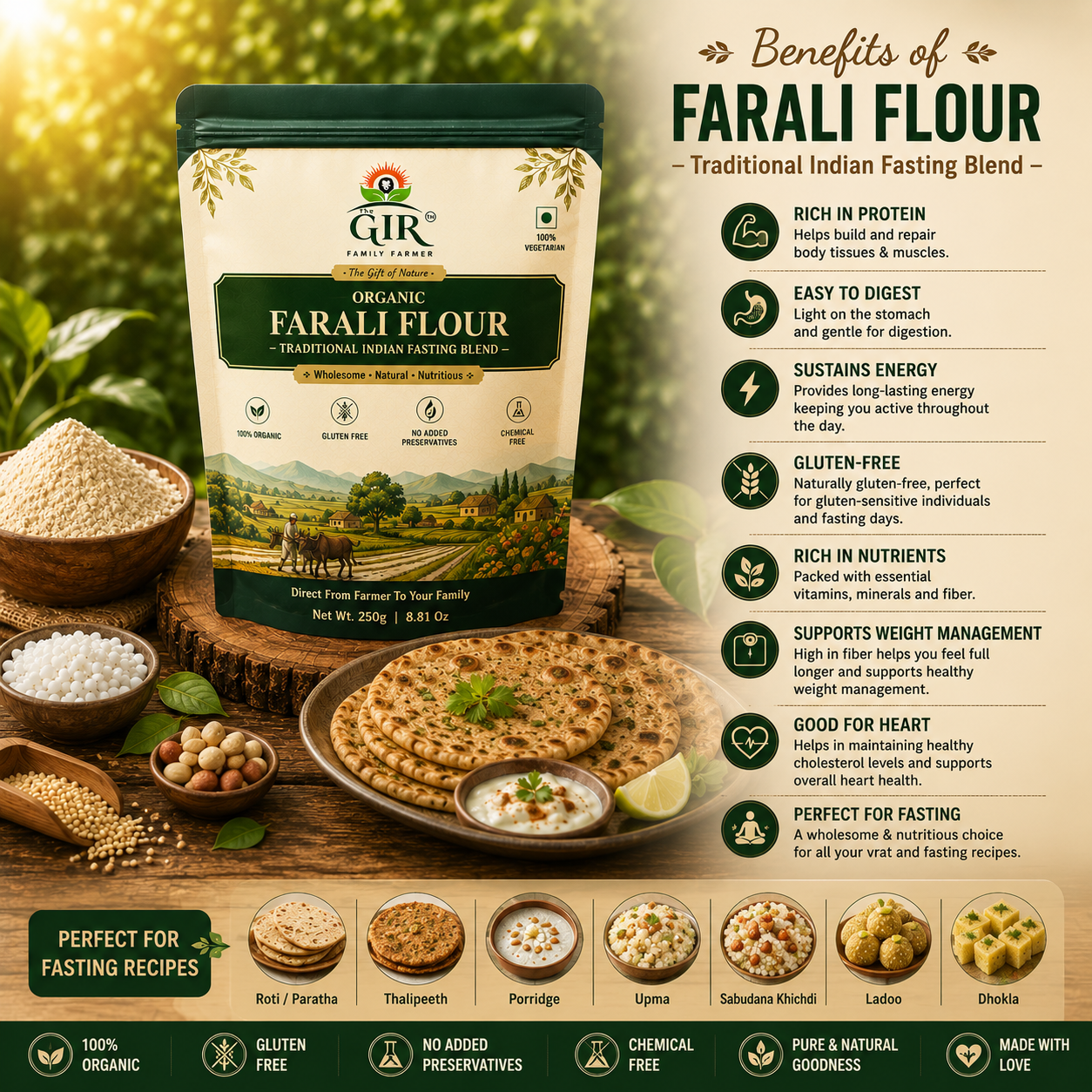 Organic Farali Flour - Traditional Indian Fasting Blend