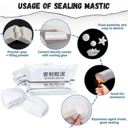 Wall hole repair sealant for effective filling, with good plasticity and fire resistance features