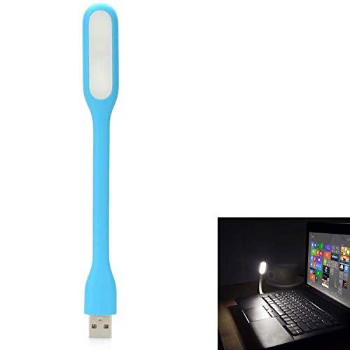 Your Brand USB LED light lamp in blue, designed for easy use with laptops and computers