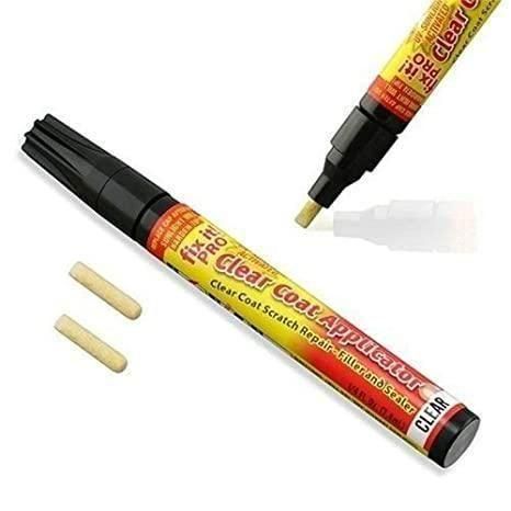 UV sunlight activated scratch remover pen with applicator tip for clear coat repair and scratch filling