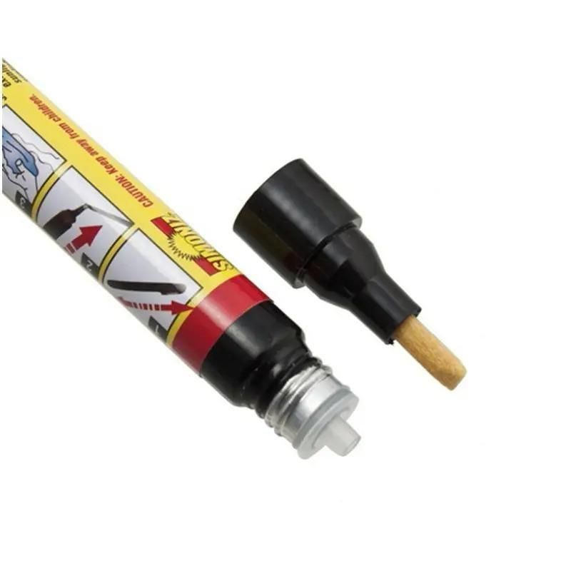 UV sunlight activated scratch remover pen with precision applicator for easy use on surfaces