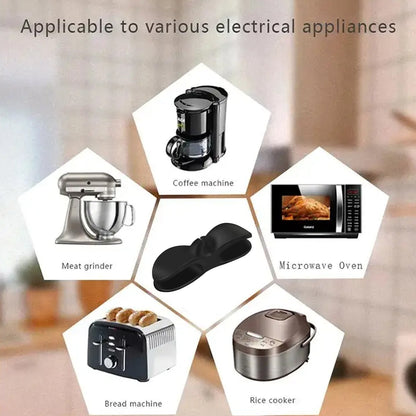 Appliance cable organizer designed for various electrical appliances like coffee machines and microwaves