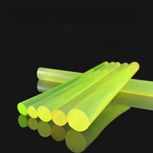 High elastic PU shock absorbing rods in various sizes by THE GIR FARMER on black background
