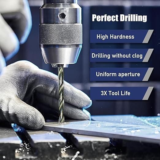 High speed steel drill bits drilling metal with perfect drilling features by THE GIR FARMER
