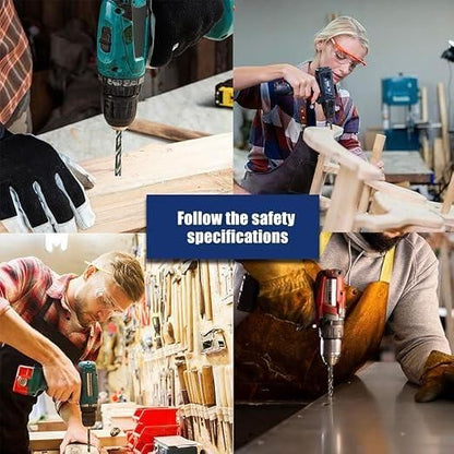 High speed steel drill bits in use with power drills for woodworking and metalworking tasks by THE GIR FARMER