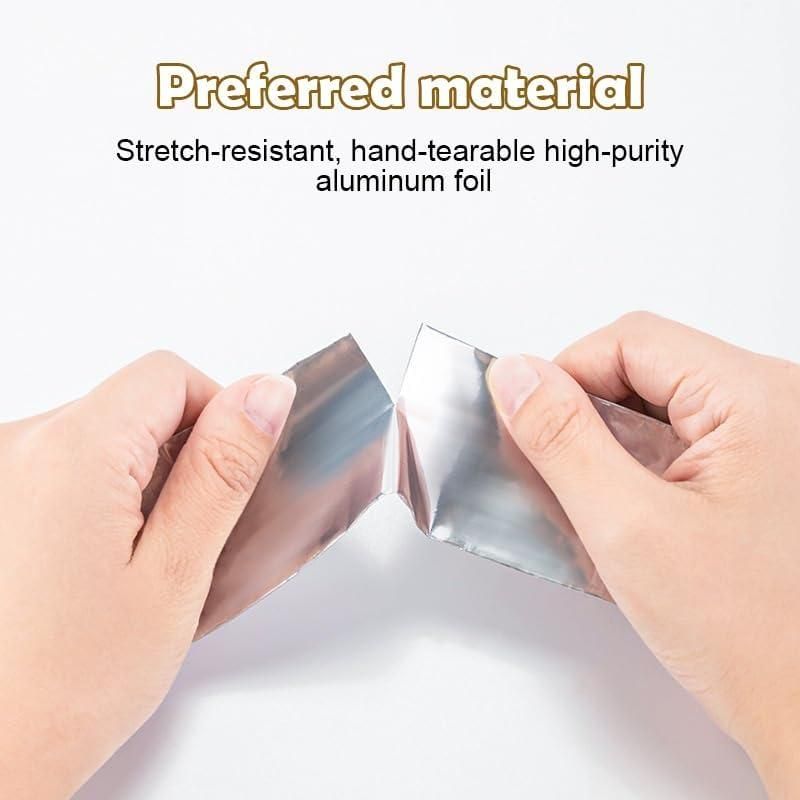 Hands tearing stretch-resistant hand-tearable high temperature resistant aluminum tape foil