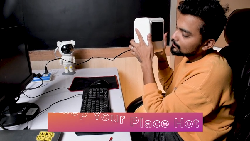 Room Heater 220V Brown Box Heater with Plug for Office & Bedroom Use Your Brand