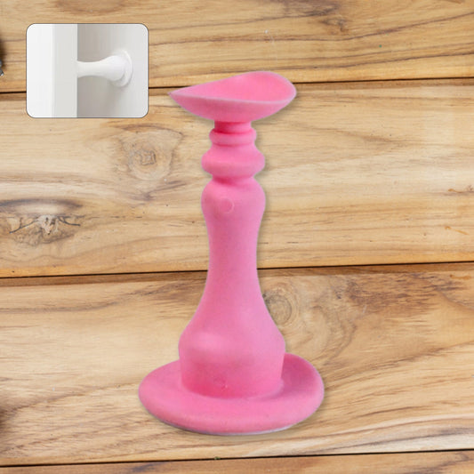 Pink washing machine door holder for secure and easy access to the washing machine door