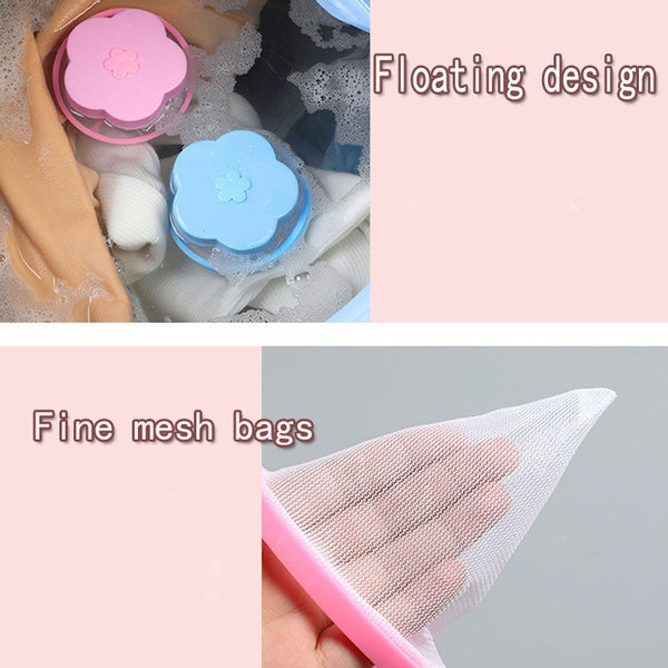Washing machine lint catcher in fine mesh bags with a floating design for effective lint removal