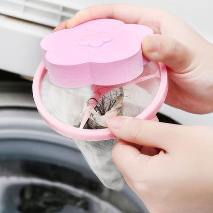 Washing machine lint catcher being used to remove lint and debris during laundry