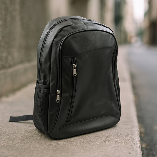 Your Brand water-resistant laptop backpack designed for durability and convenience with multiple pockets