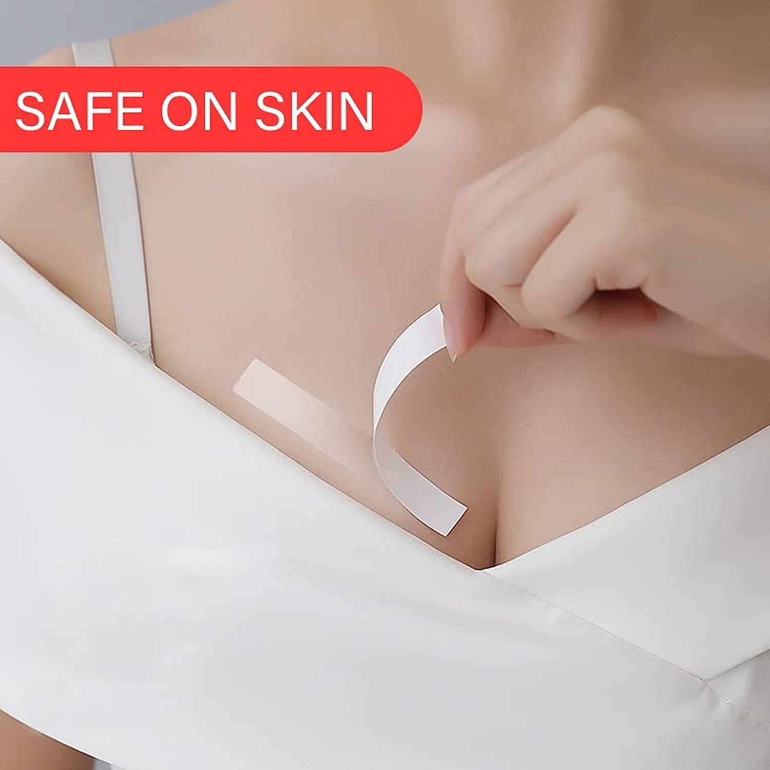 Waterproof medical tape for lingerie, safe on skin, ideal for securing delicate fabrics