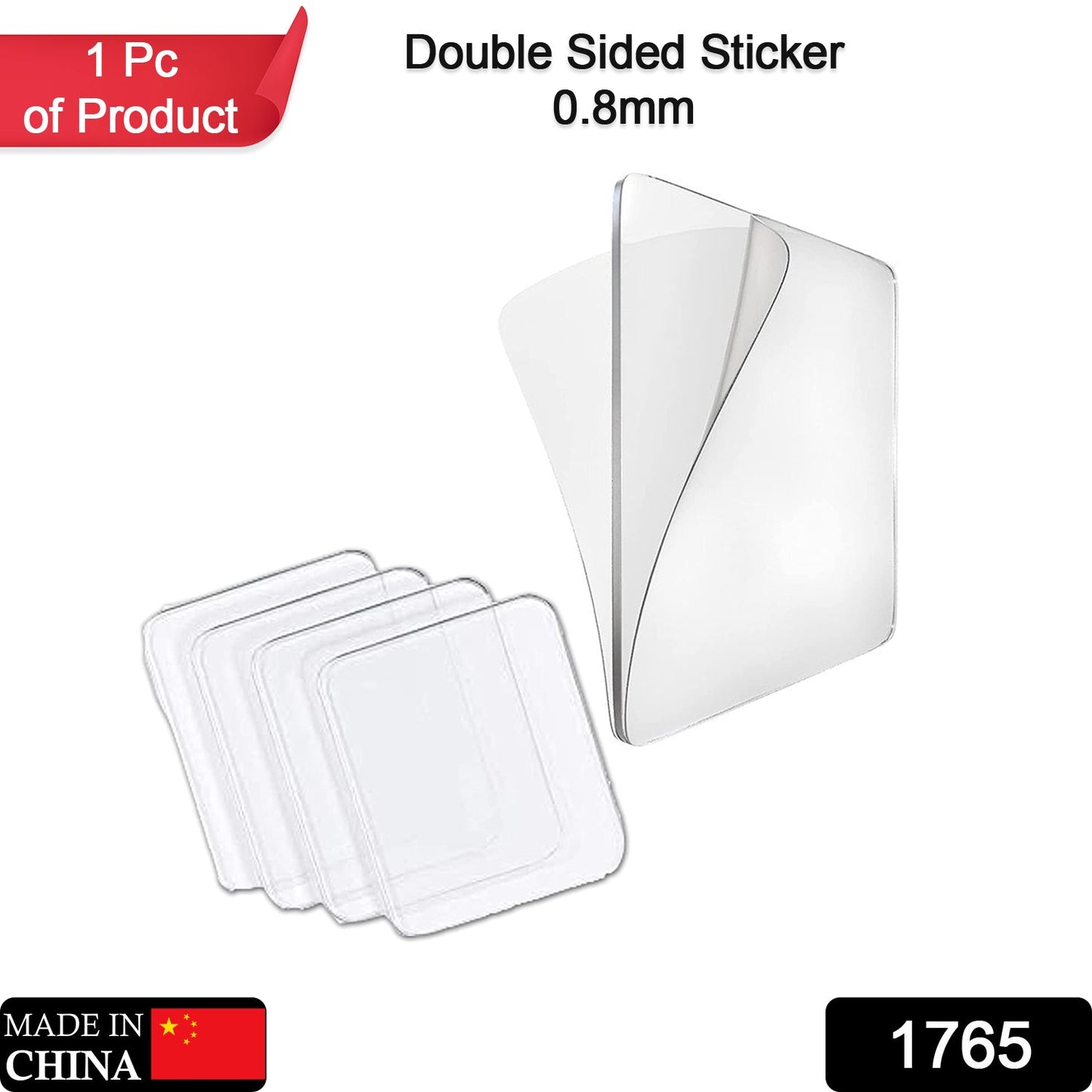 Clear double sided sticker sheets featuring waterproof nano adhesive tape for versatile use