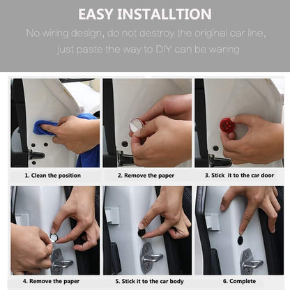 Step-by-step guide for installing wireless car door warning lights without wiring
