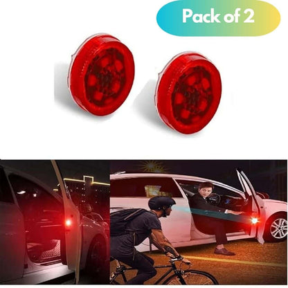 Wireless car door warning lights in a pack of 2 for enhanced road safety during nighttime exits