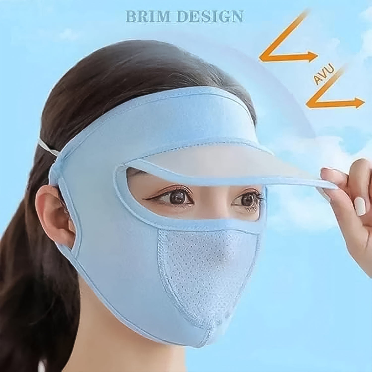 Your Brand women's UV protection face cap with adjustable brim for sun safety and comfort