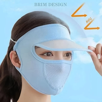 Your Brand women's UV protection face cap with adjustable brim for sun safety and comfort