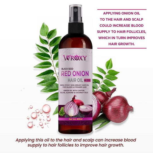 Onion Black Seed Hair Oil for nourishing hair and improving growth with natural ingredients