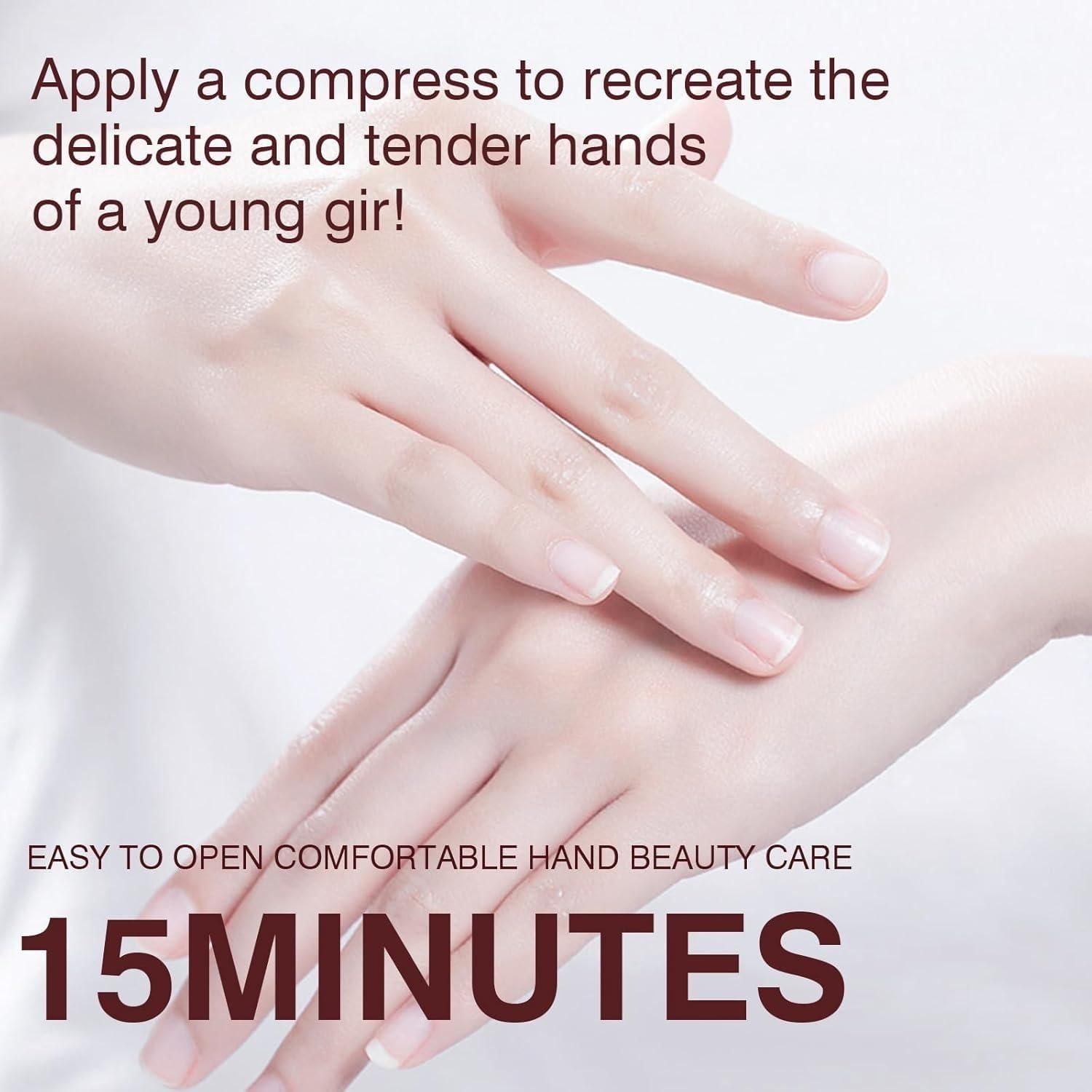 Moisturizing hand gloves exfoliating for soft and rejuvenated hands with easy application